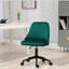 Chaise de bureau d'ordinateur en velours pivotant en forme de feston pour bureau à domicile ou chambre à coucher-415186386