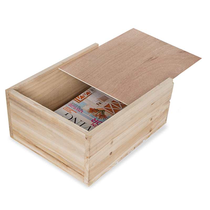 Caisse en bois, H 7 po x l 16 po x P 12 po