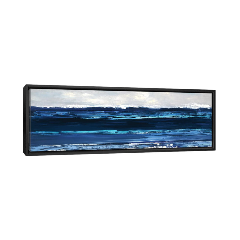 «Summer Surf», reproduction sur toile, H 12 po x l 36 po x P 1,5 po, Cadre noir