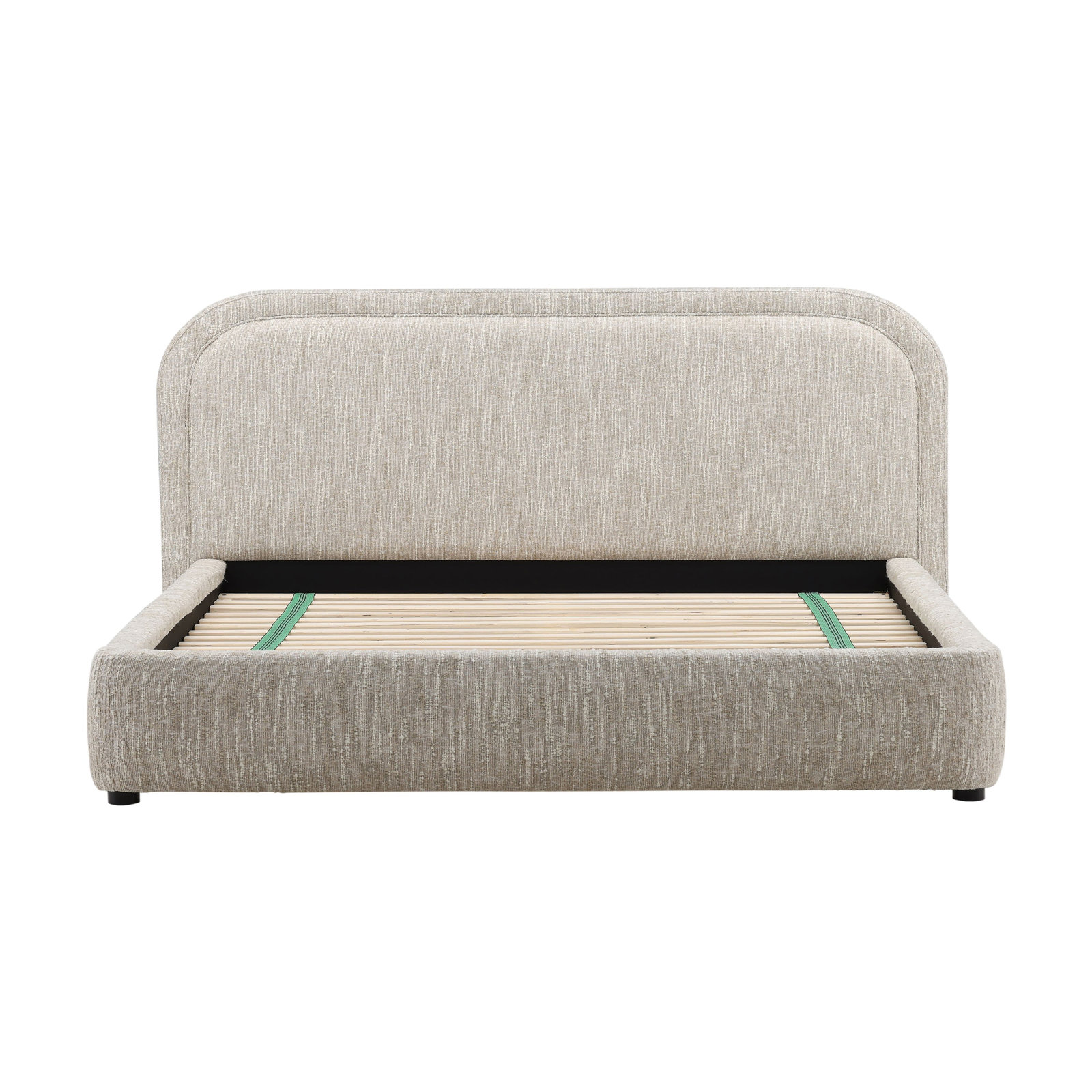 Paola Velvet Upholstered Bed, Beige, King