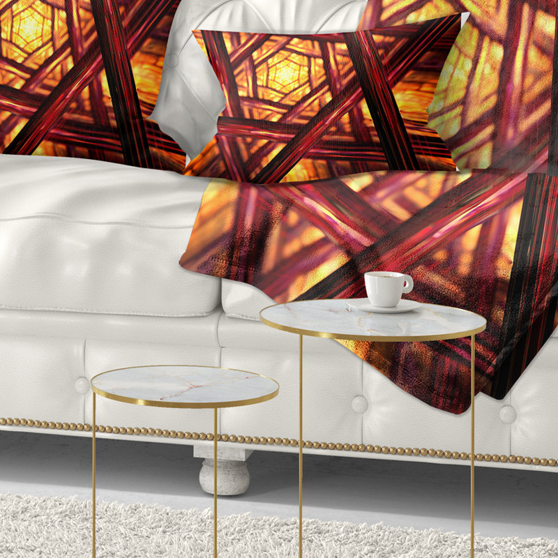 Fractal Mandala Design - coussin imprimé abstrait