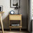 Rattan Drawer Nightstand End Table Set of 2  with Built-in Charging Station and LED light for Bedroom Living Room 