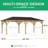 12' x 24' Meridian Gazebo with Aluminum Roof, Cedar Wood Frame, and Weather-Resistant Finish