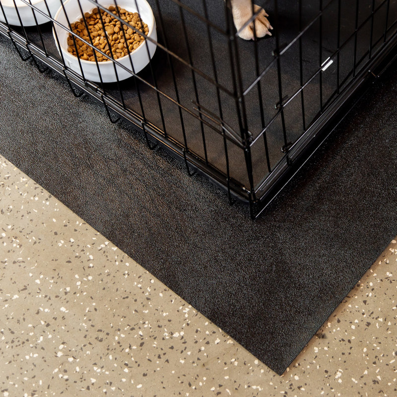 Midnight Black Anti-Skid Polyvinyl Pet Mat 34" x 48"