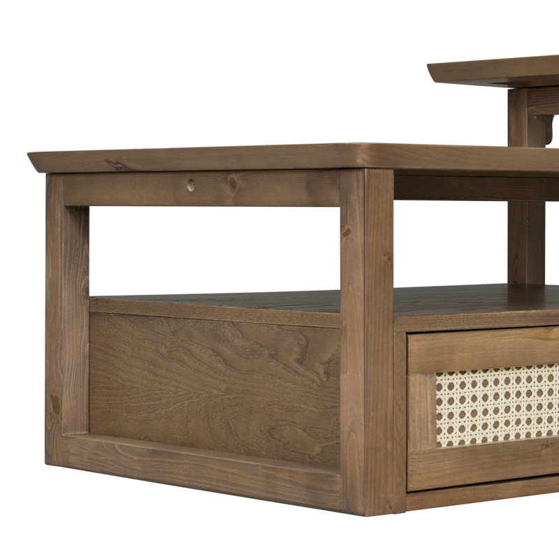 Coffee Table With Storage, Dark Brown