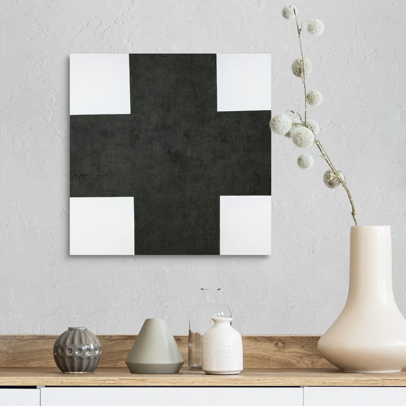 «Black Cross, c.1923» par Kazlair Séverinovitch Malevitch, reproduction sur toile, Toile tendue