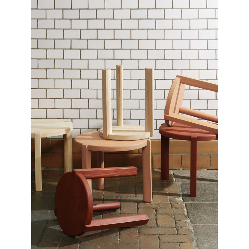 Ragnesminde Solid Wood End Table, Carmine Red