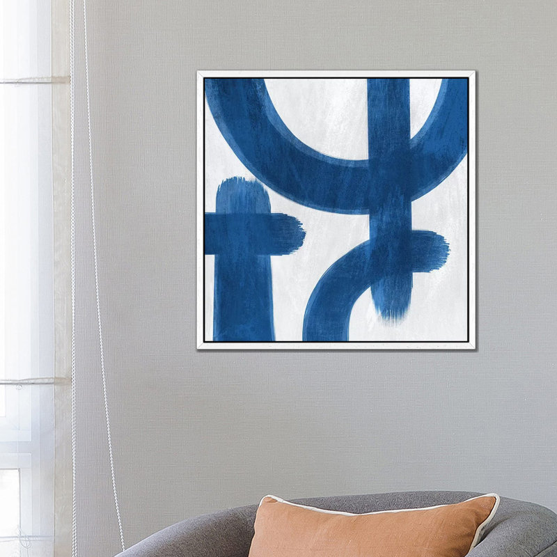 Classic Statements II by Marcus Prime - Painting on Canvas, White Framed, 66.04cm H x 66.04cm W x 3.81cm D