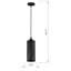 Luminaire suspendu cylindrique simple à 1 lumière Driffield