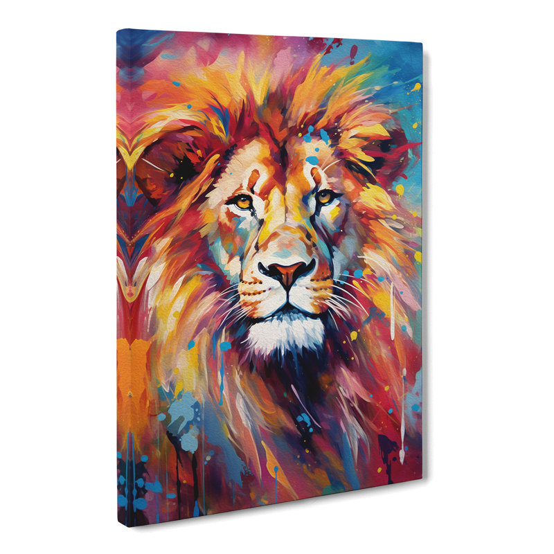 Lion Abstract - No Frame Print, 60cm H x 40cm W x 3cm D