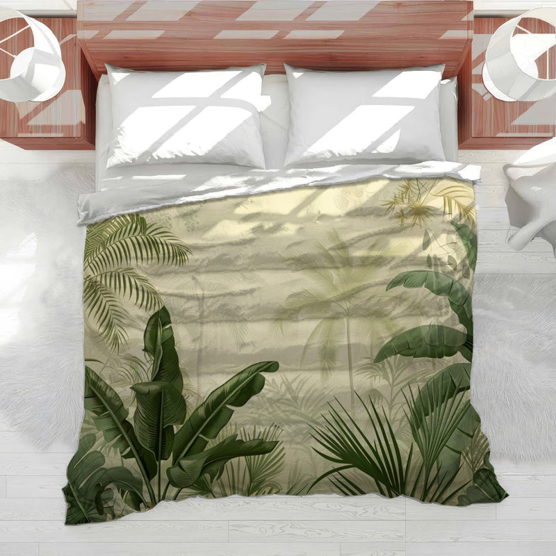 Tropical Nature Cotton Blend Comforter, King Comforter