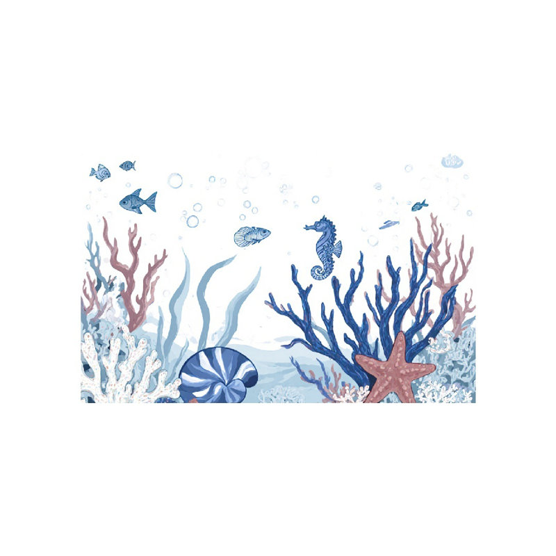 Tapis pour salle de bain corail Underwater Creature, 16 x 24 po