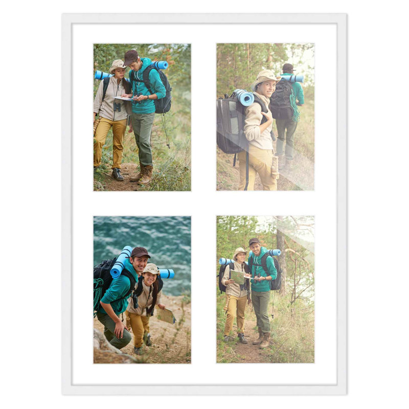Cadre en bois, 5 po x 7 po, 12 po x 16 po, Blanc