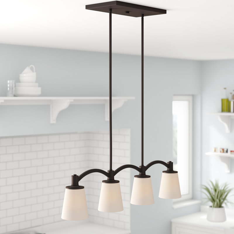 Alejandre 4-Light Steel Linear Pendant, Forest Bronze