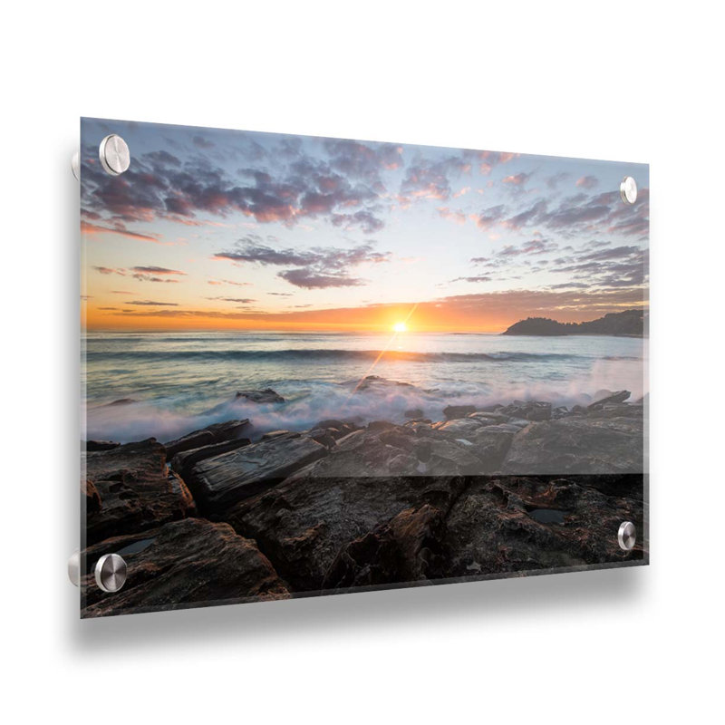 «Manly Sunrise» par Scott Barlow sur, Pas de tapis, Plastique sans cadre / acrylique, H 16 po x l 24 po x P 1 po