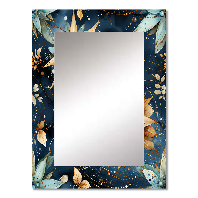 Pratiksha - Blue Wall Mirror Decor, 32 po x 24 po