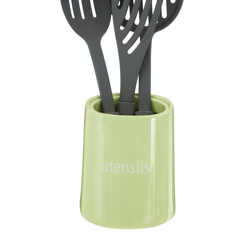 Dolomite Utensil Crock, Green