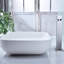 Robinet de lavabo de salle de bain à poignée simple avec bec cascade-115721276