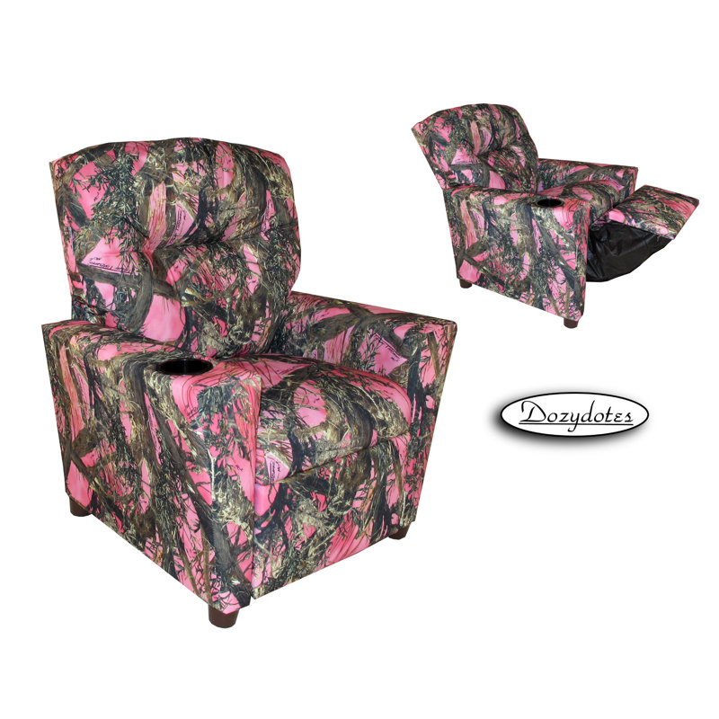 Kids Recliner Chair - TrueTimber Pink Camo, Camouflage Pink - True Timber