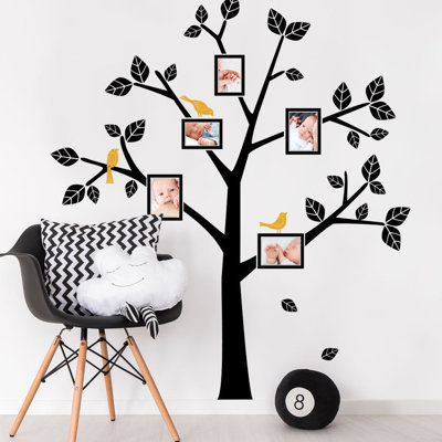 Décalcomanie murale arbre famille simple