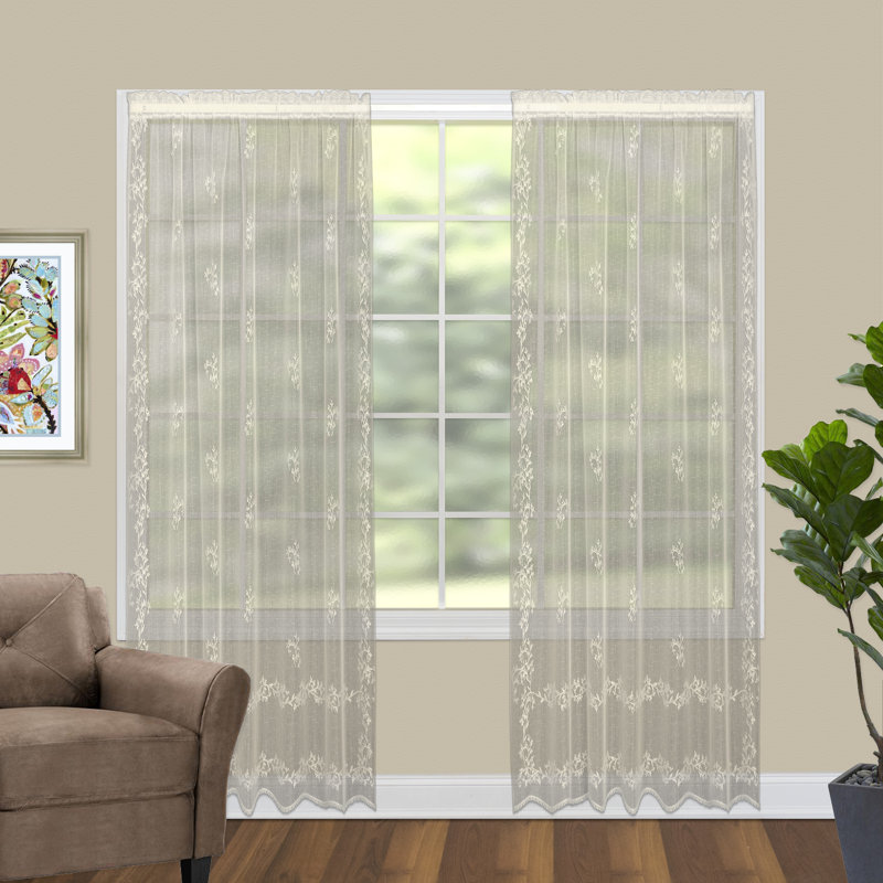 Semi Sheer Curtain Single Panel, 60" x 96"