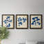 Indigo Leaf Study IV - Ensemble de 3 peintures sur toile encadrées-1060990520-1060990526