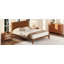 Lit plateforme double en bois de bambou avec support en lattes de bois