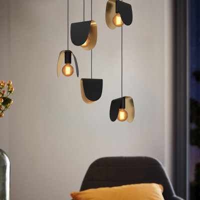 5 - Light Satin Black Cluster Pendant