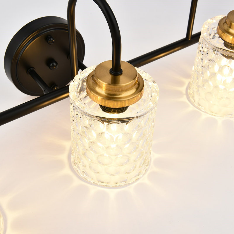Nafissa Dimmable Vanity Light, Black/Gold