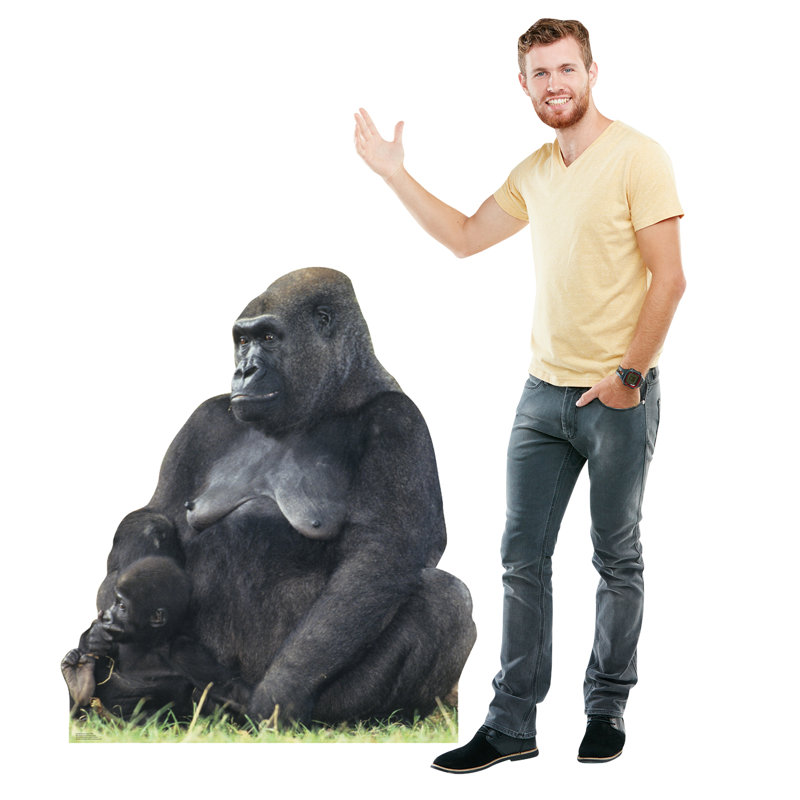 Support à carton pour enfants et maman gorilla