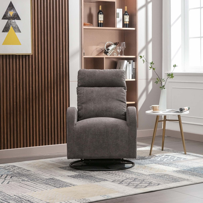 Chaise berçante confortable avec des matériaux de qualité supérieure et des fonctions polyvalentes, Tissu gris foncé
