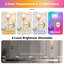 Ensemble de 2 appliques murales sans fil à piles avec ampoules DEL rechargeables et télécommande, éclairage RVB à intensité variable et abat-jour en verre tulipe-1582483269