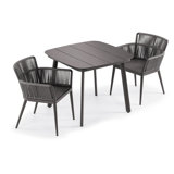 Nette 3-Piece 36" Dining Table & Armchair Set
