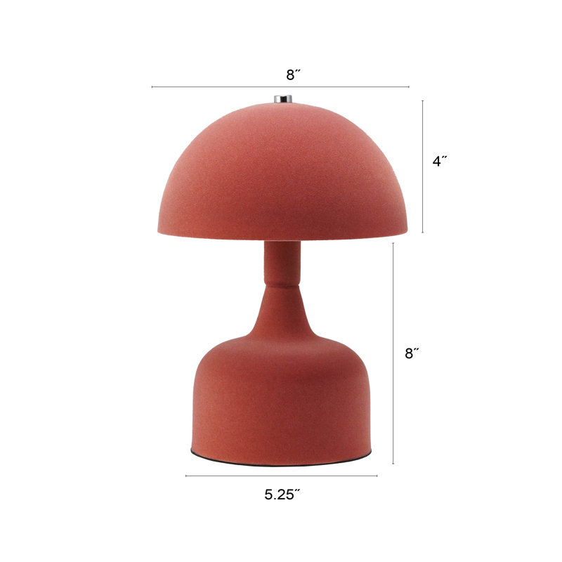 Lampe de table en métal floqué avec interrupteur en ligne