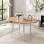 Table de salle à manger ronde extensible avec pieds en métal-133598372