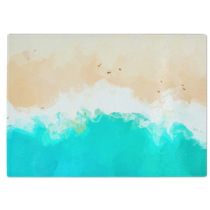 Tempered Glass Beach in Nusapenida Indonesia Chopping Board, 39 cm W x 28.5 cm L
