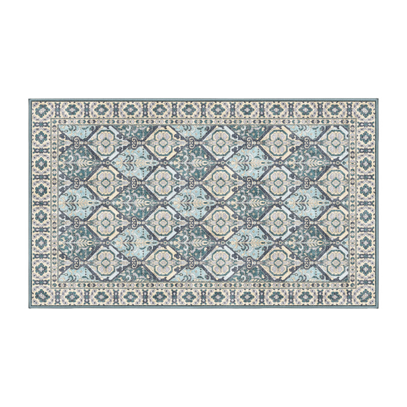 Fira Hand Loomed Washable Oriental Indoor Rug, Rectangle 7' x 9'