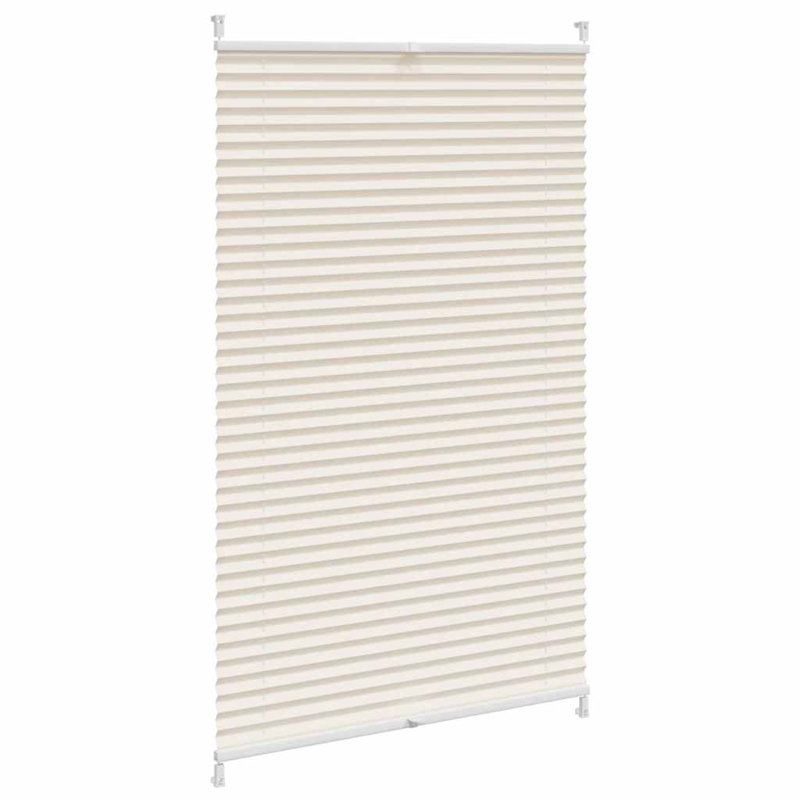 Room Darkening Pleated Blind, 80cm W x 100cm L, Cream