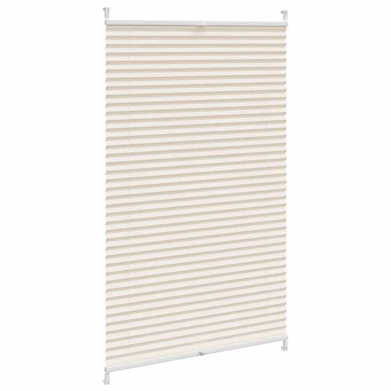 Room Darkening Pleated Blind, Cream, 70cm W x 125cm L