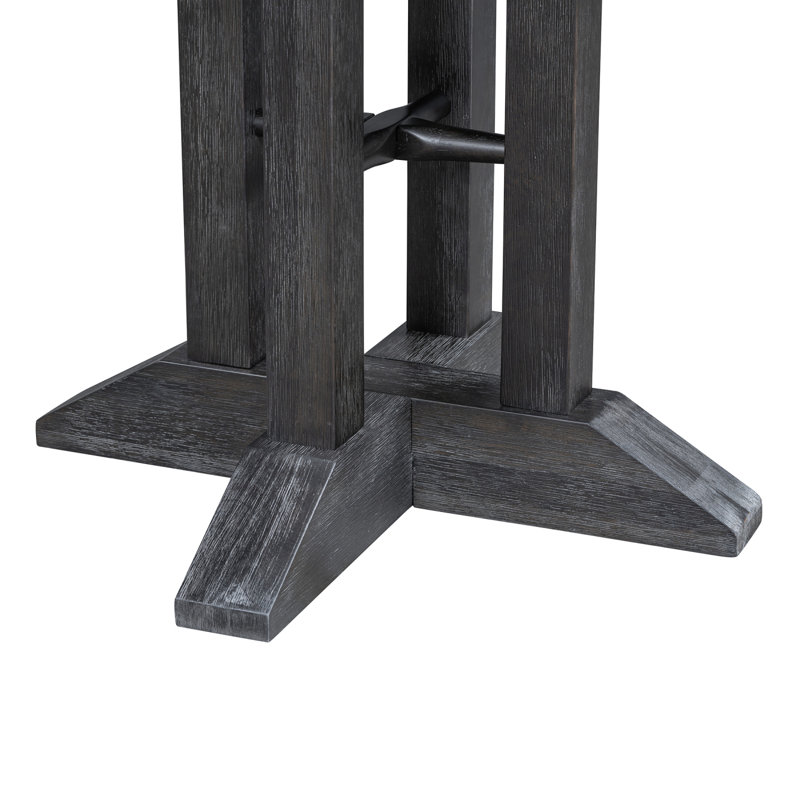 Table ronde extensible pour table de salle à manger Farmhouse, Noir