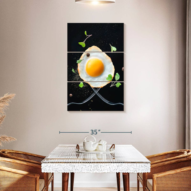 Yarlin Fried Egg For Breakfast, 45" H x 28" W
