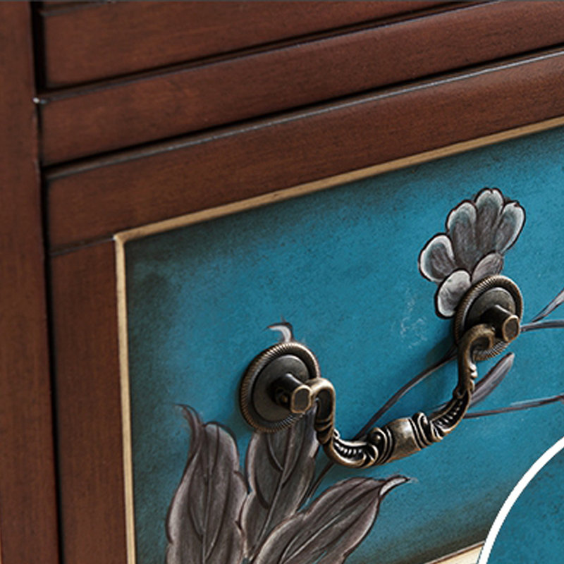 Five drawer painted multi-function accent chest