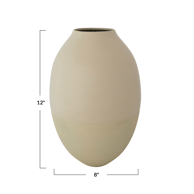 Vase en métal émaillé
