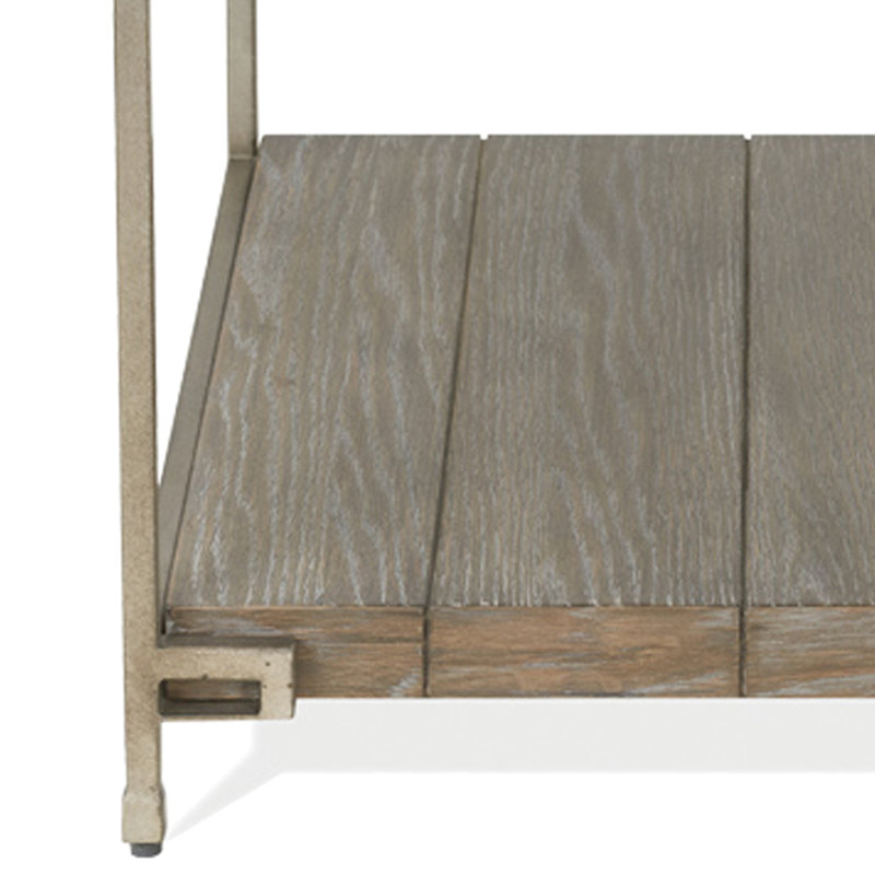 Table de bout en métal. Graphite vieilli pour une touche moderne. Matériaux. Tablette de rangement. Tablette fixe l 23 po x P 27 po x H 24 po avec graphite.