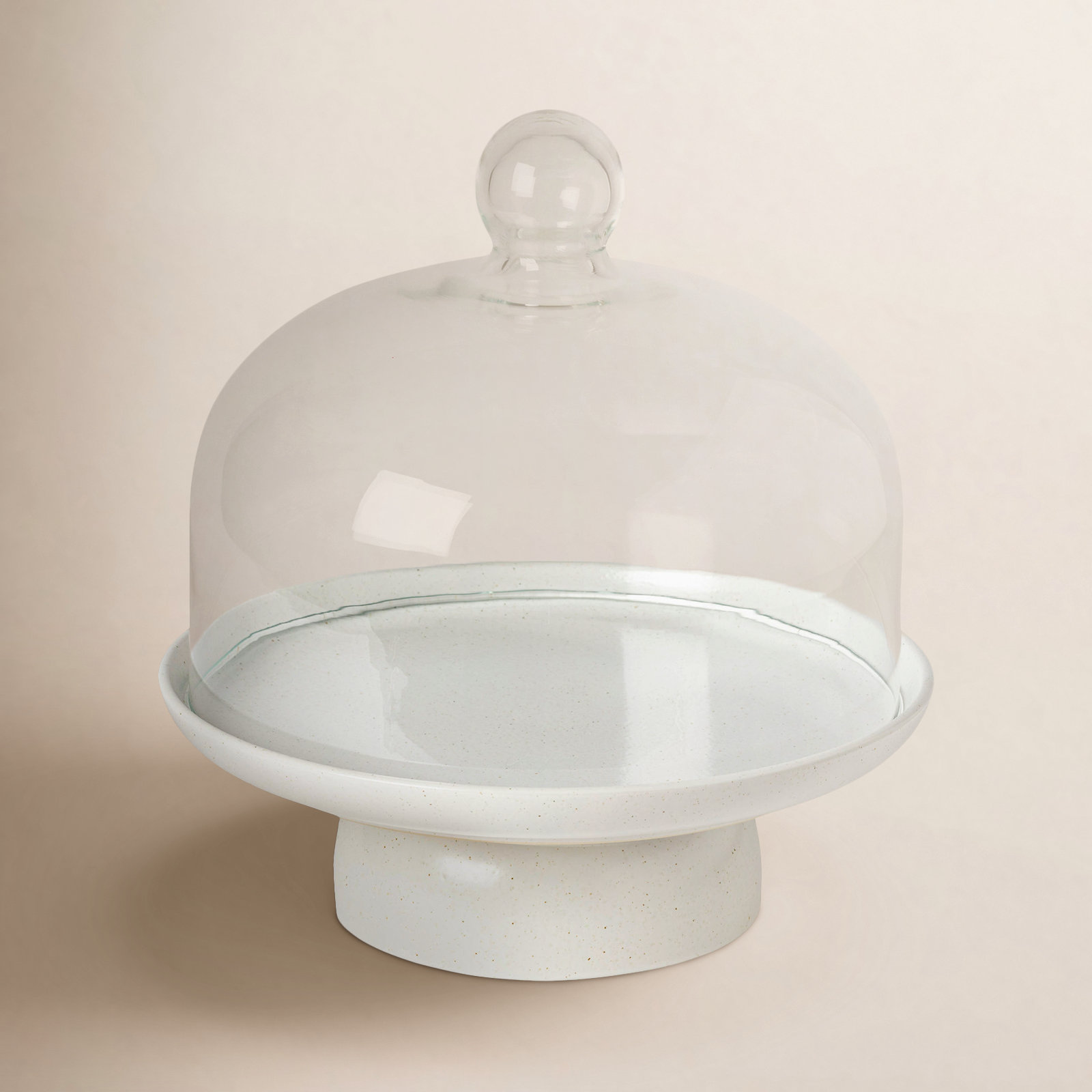 Casafina Pacifica Stoneware Cake Stand, Salt