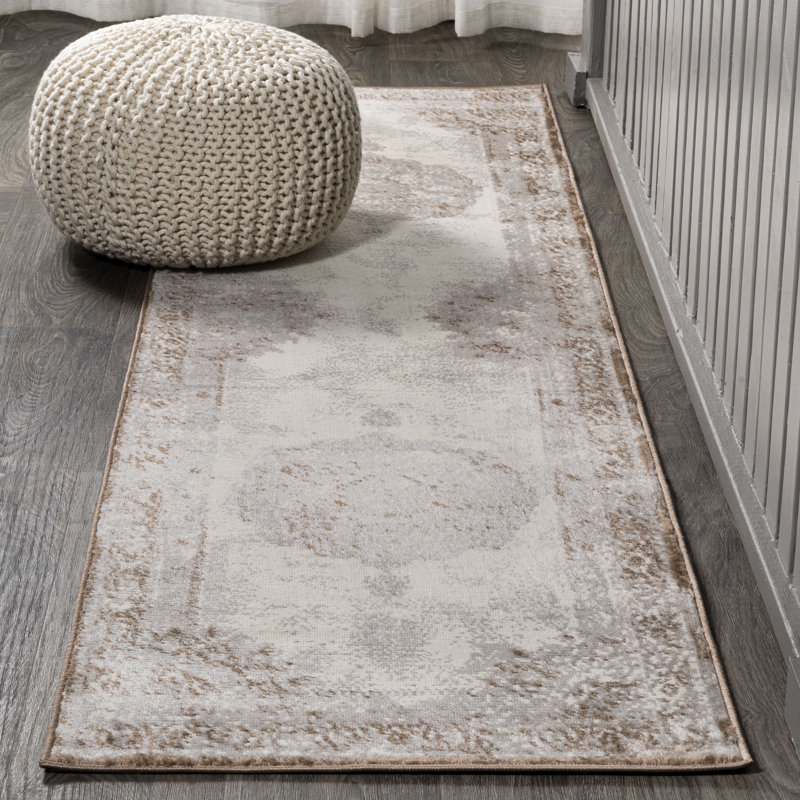Tyne Cottage Medallion Brown/Cream Rug, Runner 2'2" x 8'