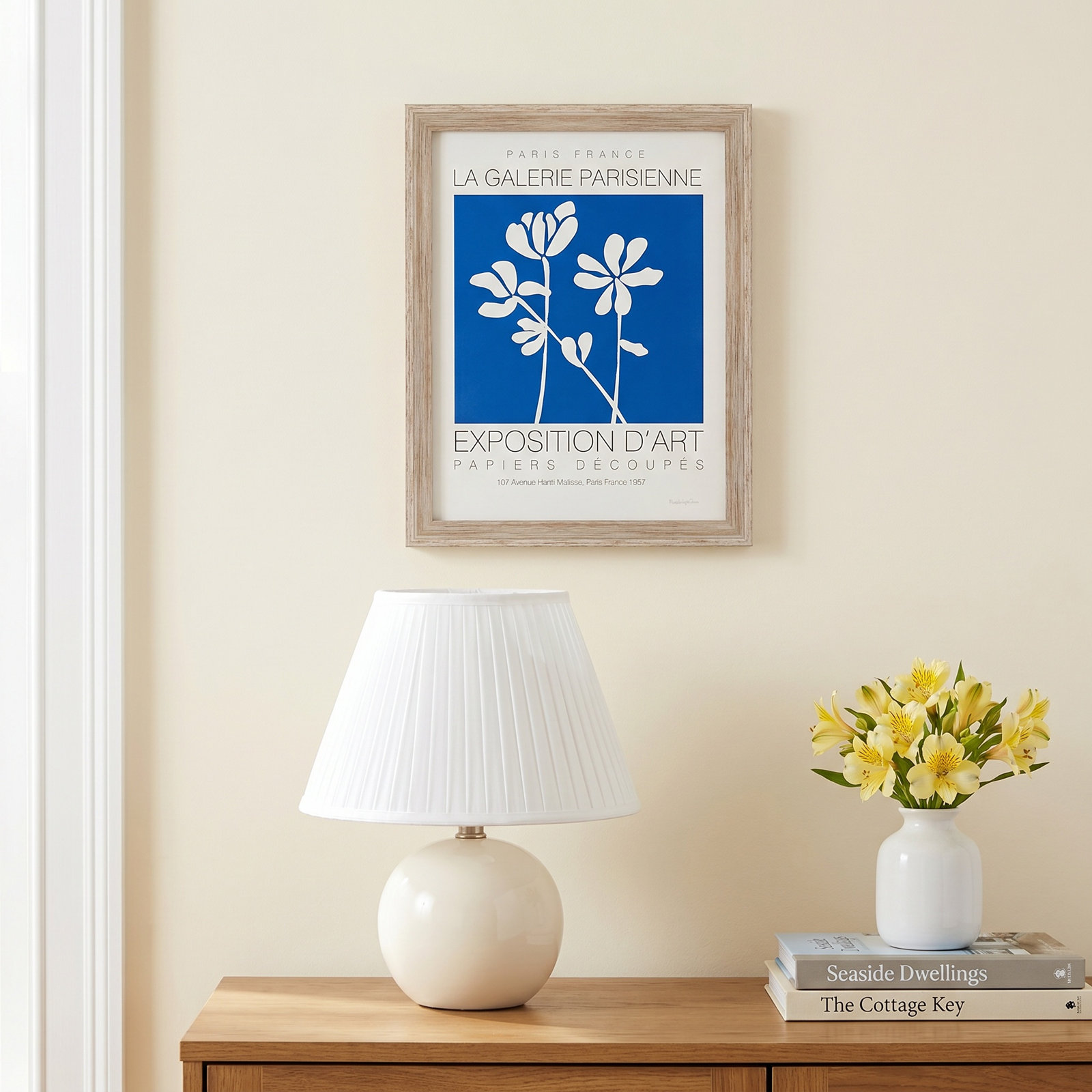 Fleurs de Matisse II Print, 10" W x 13" H, White