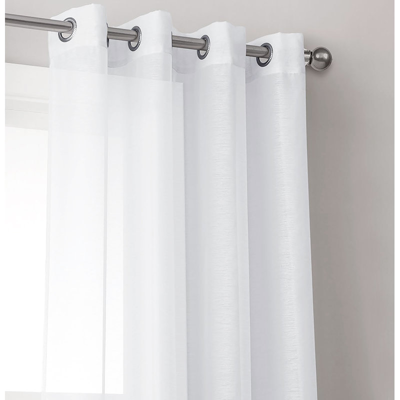 Alohna Sheer Curtain Pair, White