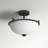 Brucker Glass Semi Flush Mount