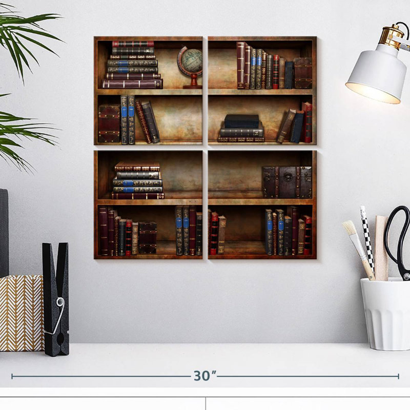Ancient Bookshelf, 18" H x 18" W